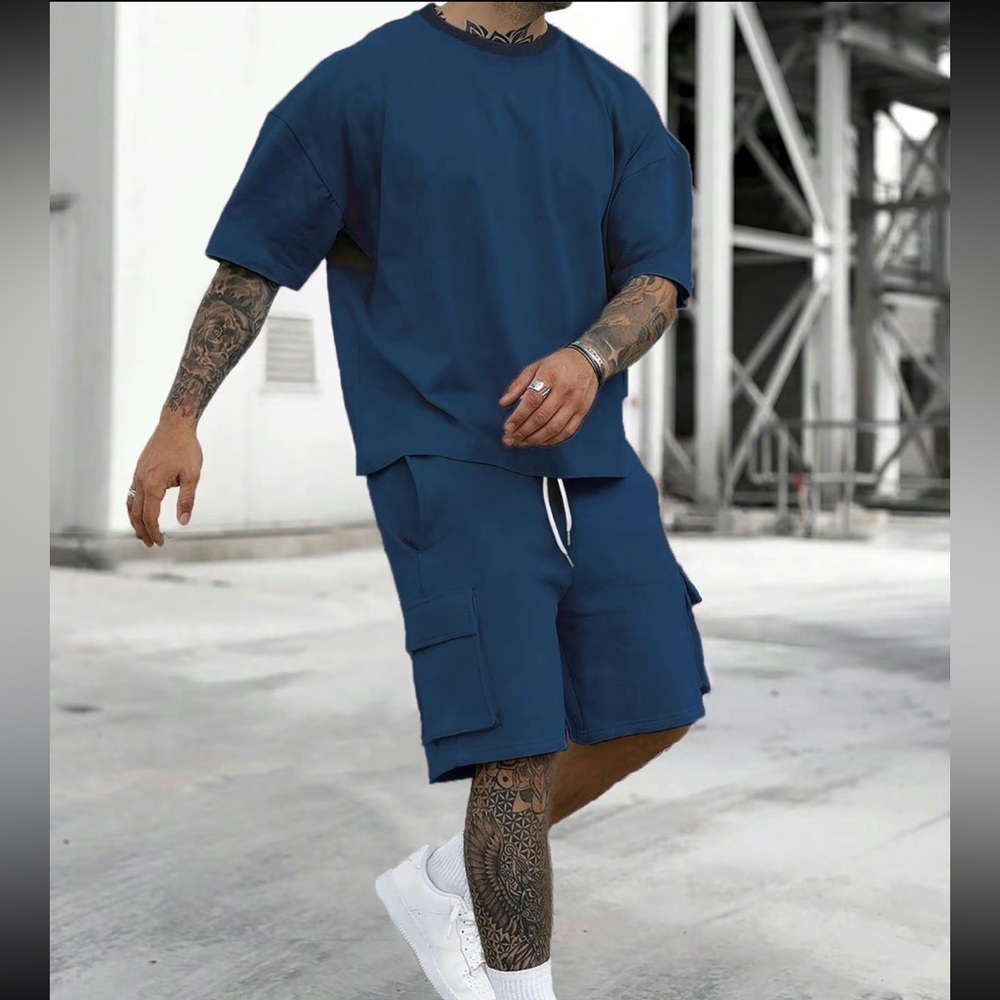 NEW Conjuess Mens & Drawstring Shorts Set